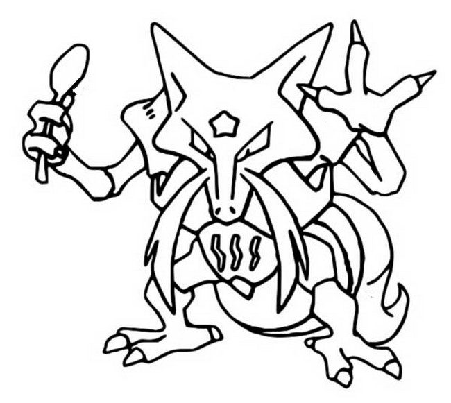 Kadabra Coloring Page