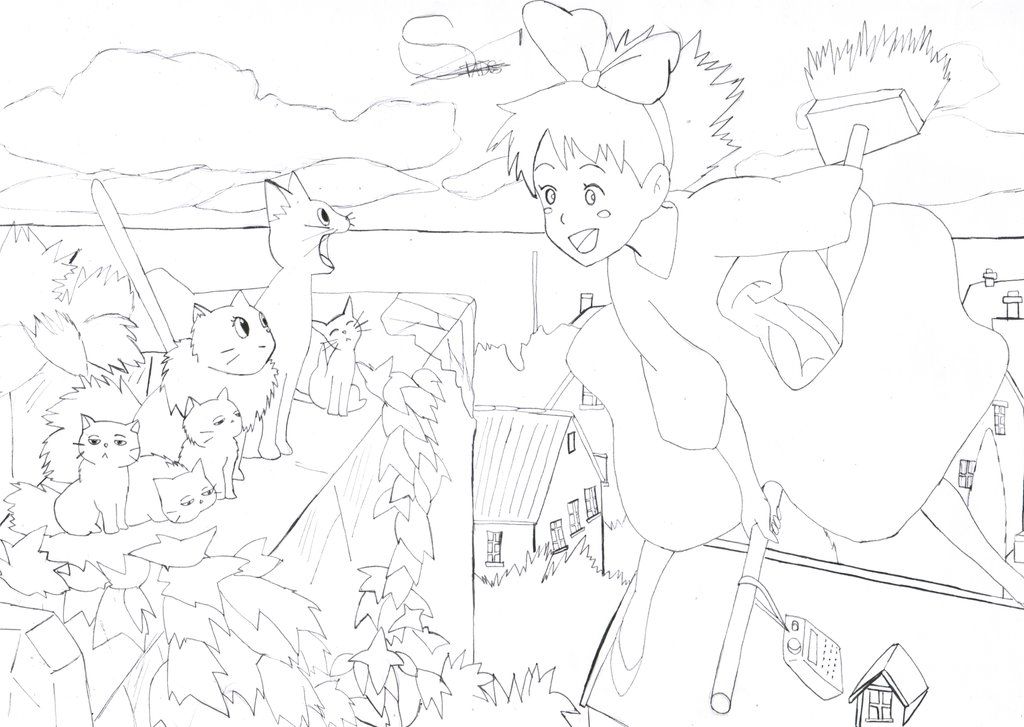 Kiki's Delivery Service Coloring Page