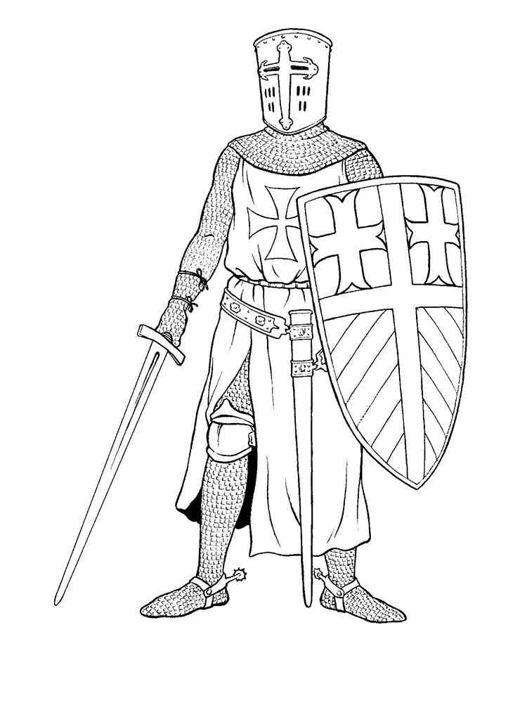Knight Coloring Page