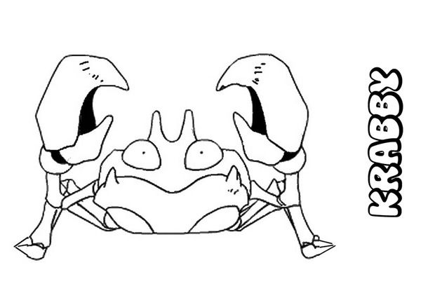 Krabby Coloring Page