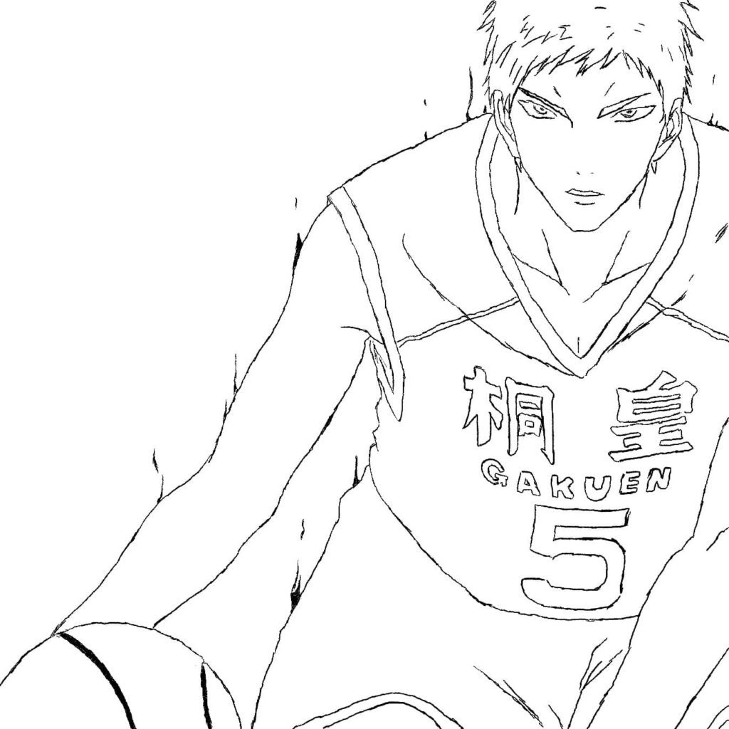 aomine daiki Kuroko No Basket Coloring Pages