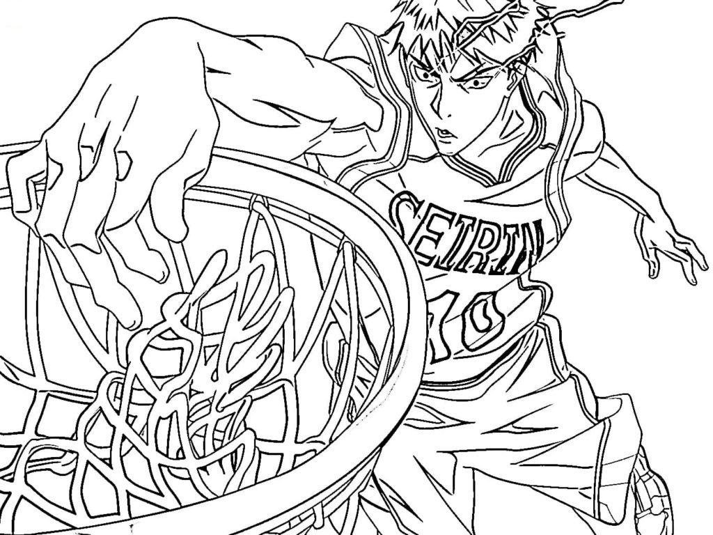 Kuroko No Basket Dunk Coloring Pages