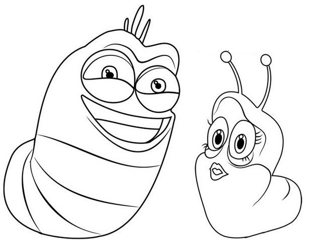 Larva Coloring Page