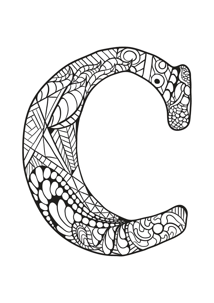 Letter C Coloring Page