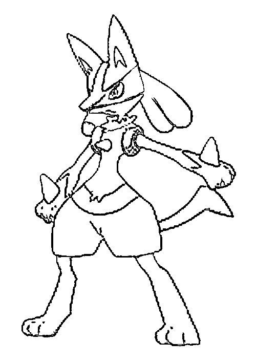 Lucario Coloring Page