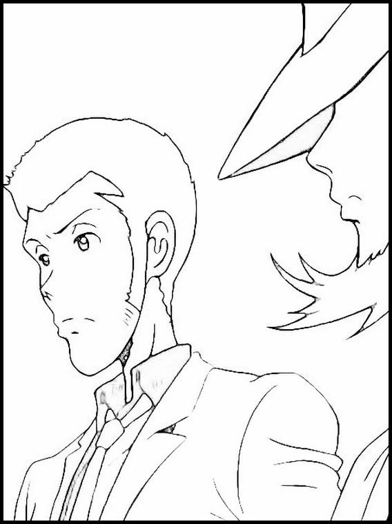 Lupin The Third Coloring Pages printable Free