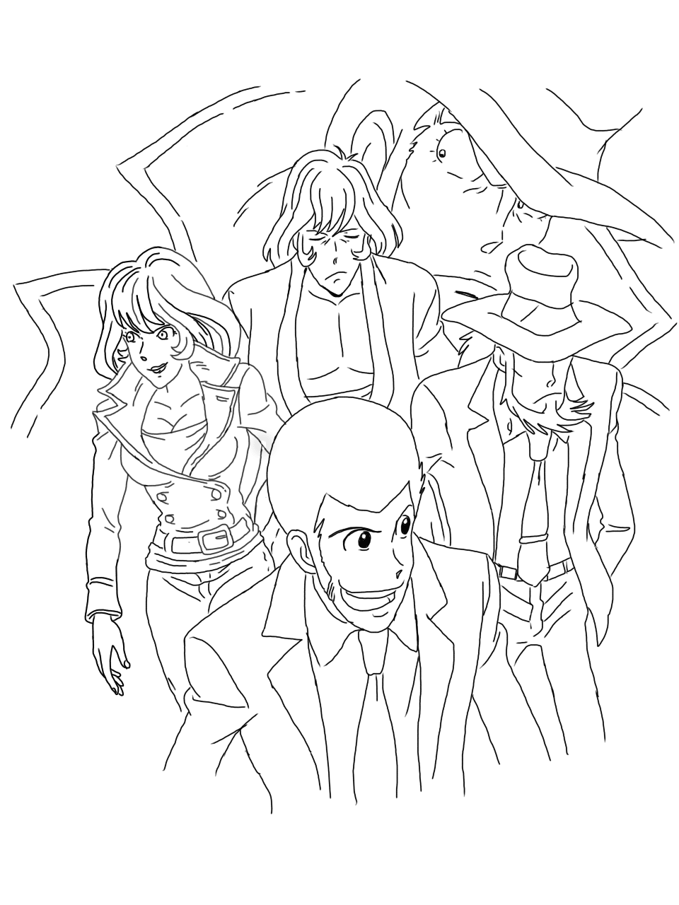 Lupin The Third Coloring Page