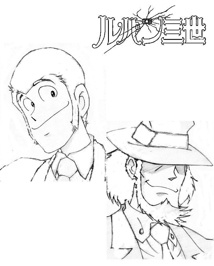 Lupin III Coloring Page Free