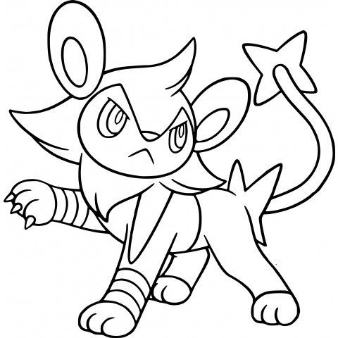 Luxio Coloring Page