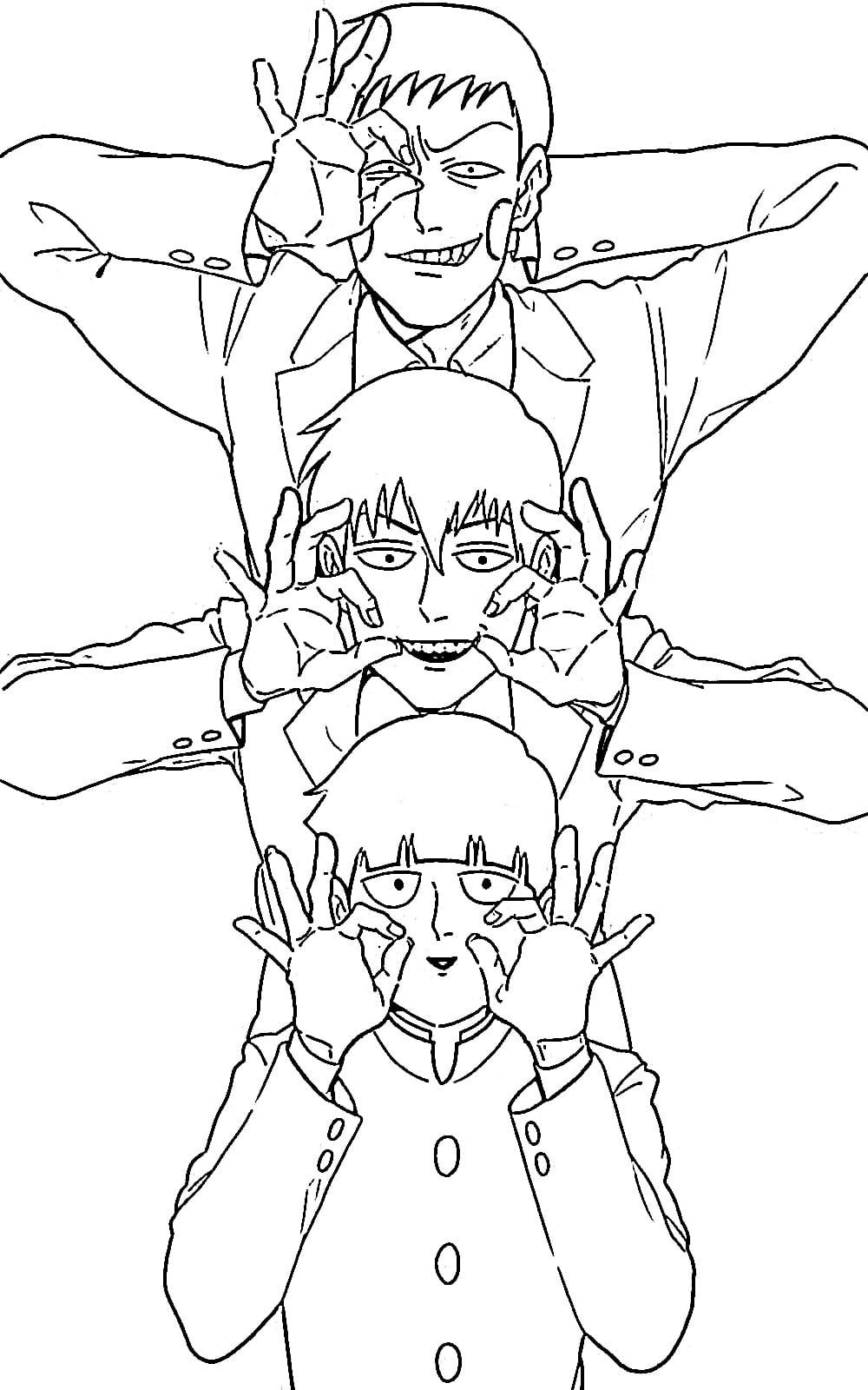 Mob Psycho 100 Coloring Pages Anime