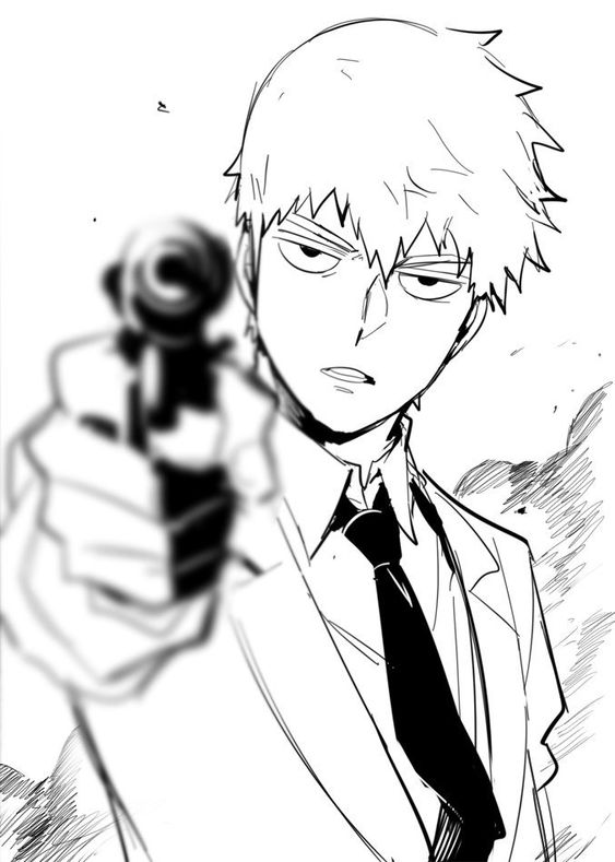 Mob Psycho 100 Coloring Page Arataka Reigen