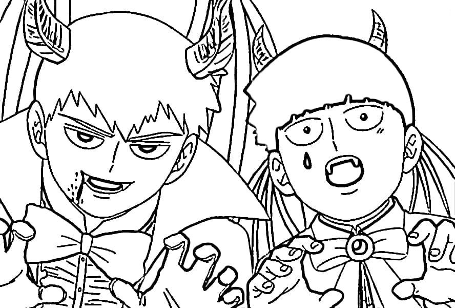 Mob Psycho 100 Halloween Coloring Pages
