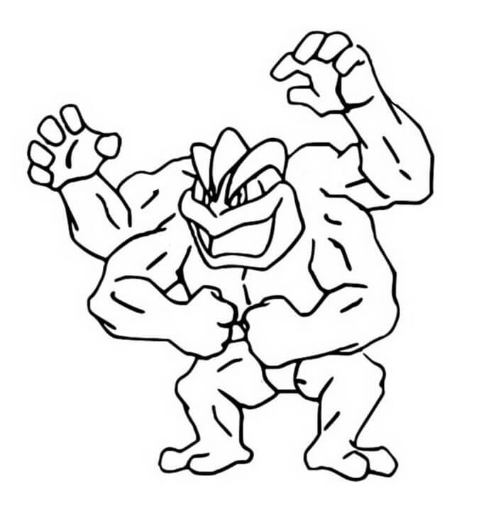 Machamp Coloring Page