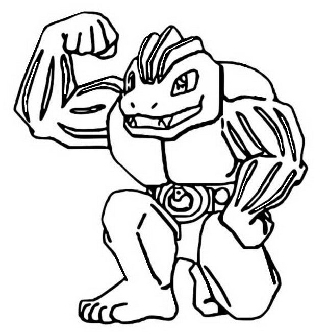 Machoke Coloring Page