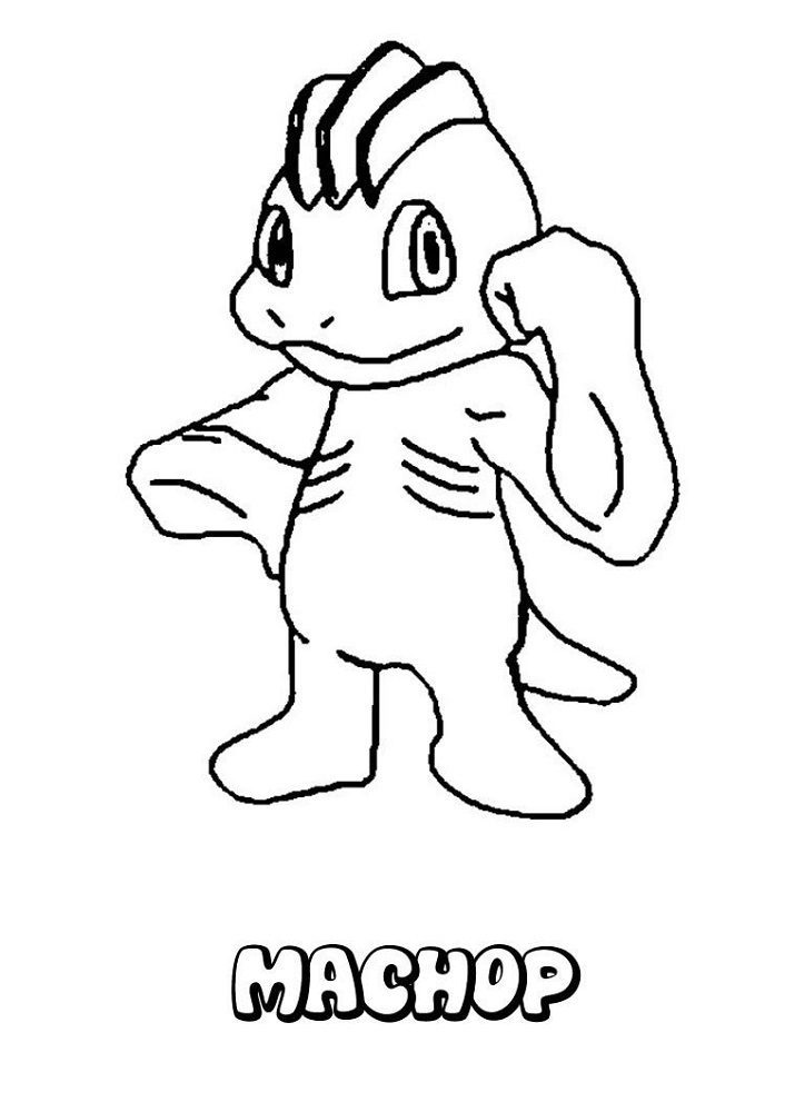 Machop Coloring Page