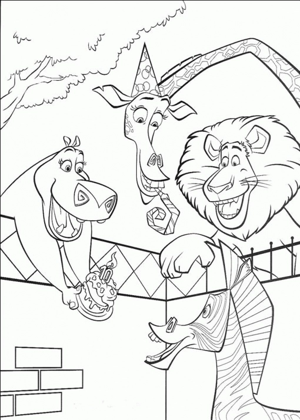 Madagascar Coloring Pages Free & book for kids.