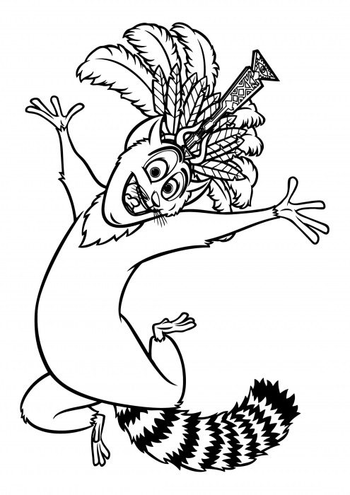 King Julian Coloring Pages