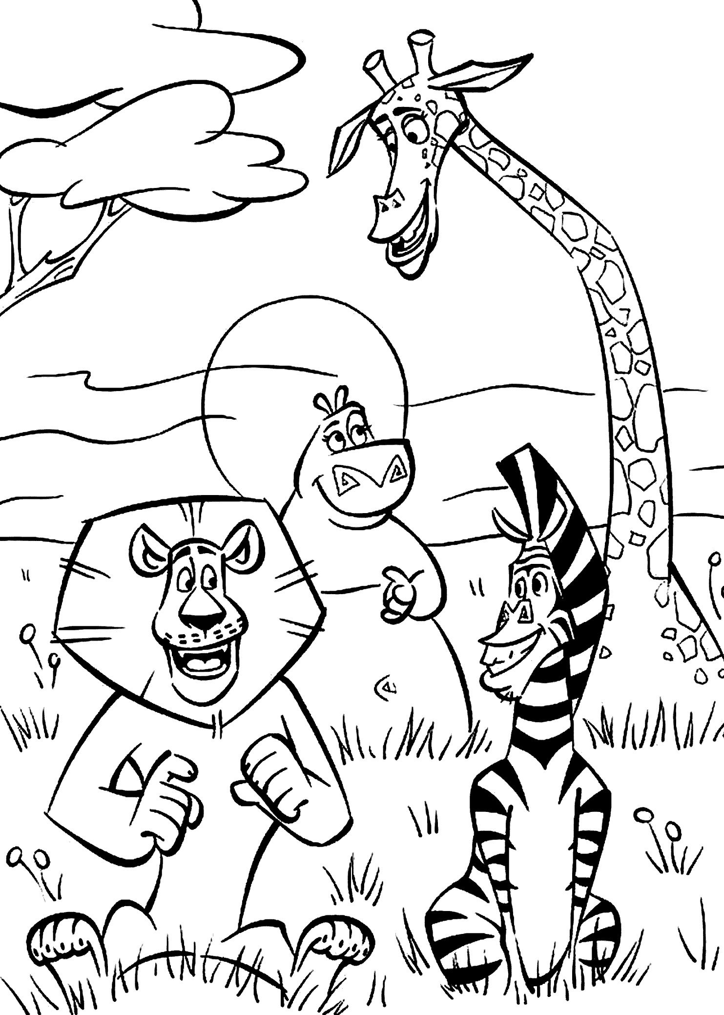 Madagascar Coloring Page