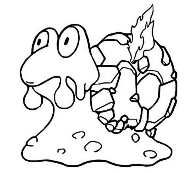 Magcargo Coloring Page