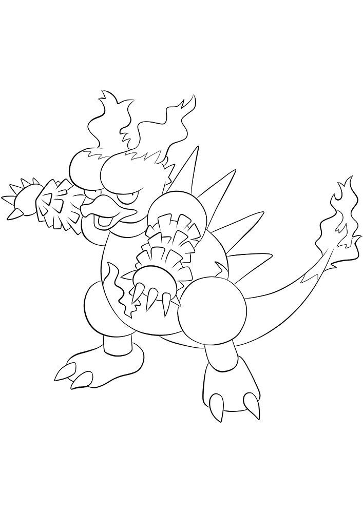 Magmar Coloring Page