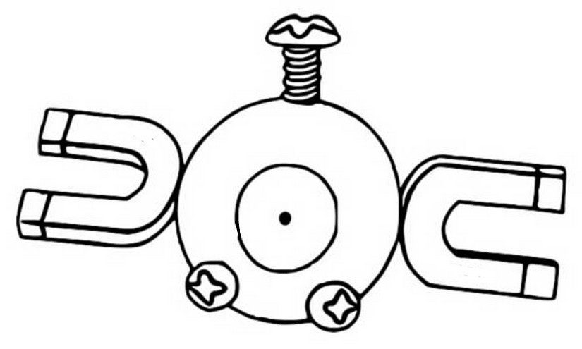 Magnemite Coloring Page