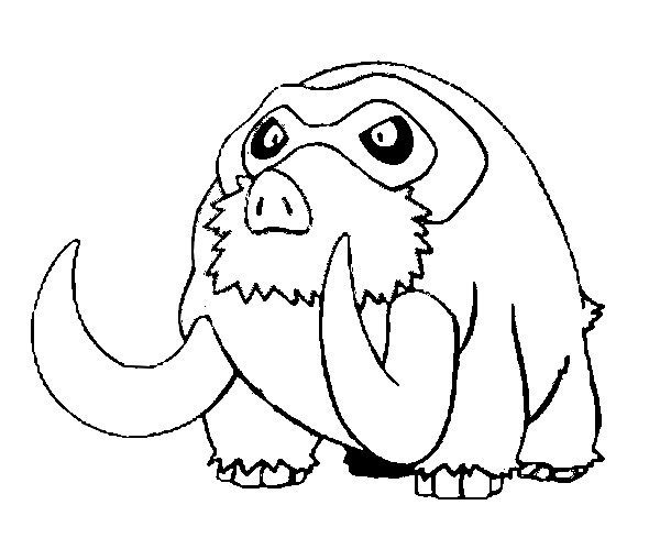 Mamoswine Coloring Page