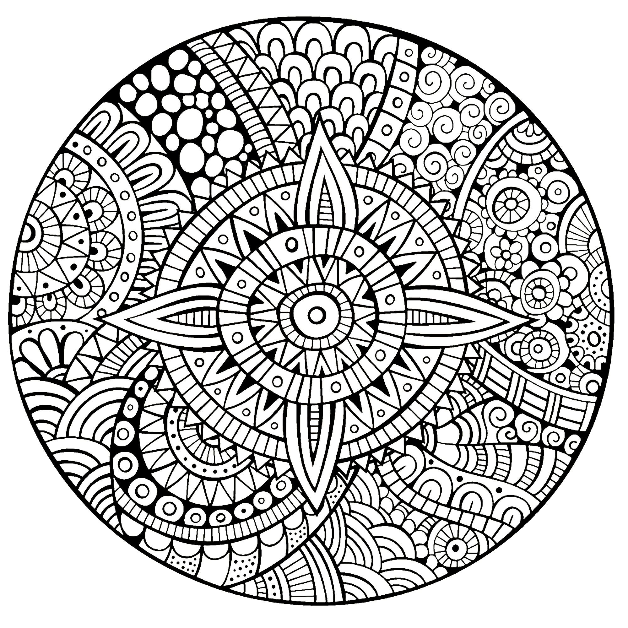 Mandala Tattoo Coloring Pages