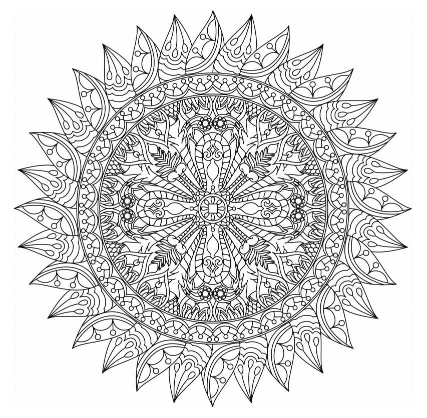 diwali mandala art Coloring Pages