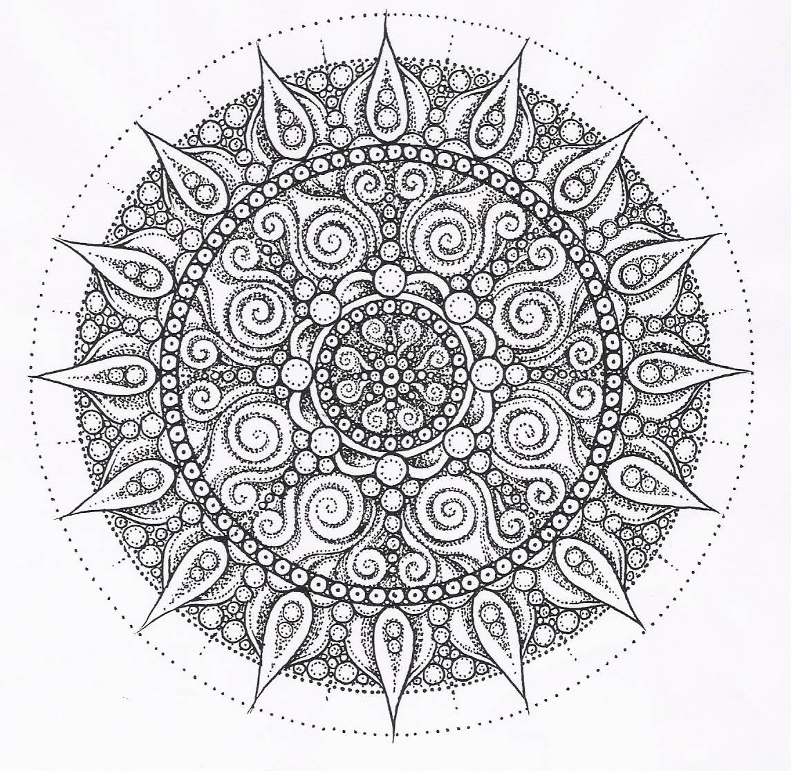 beautiful mandala art Coloring Pages