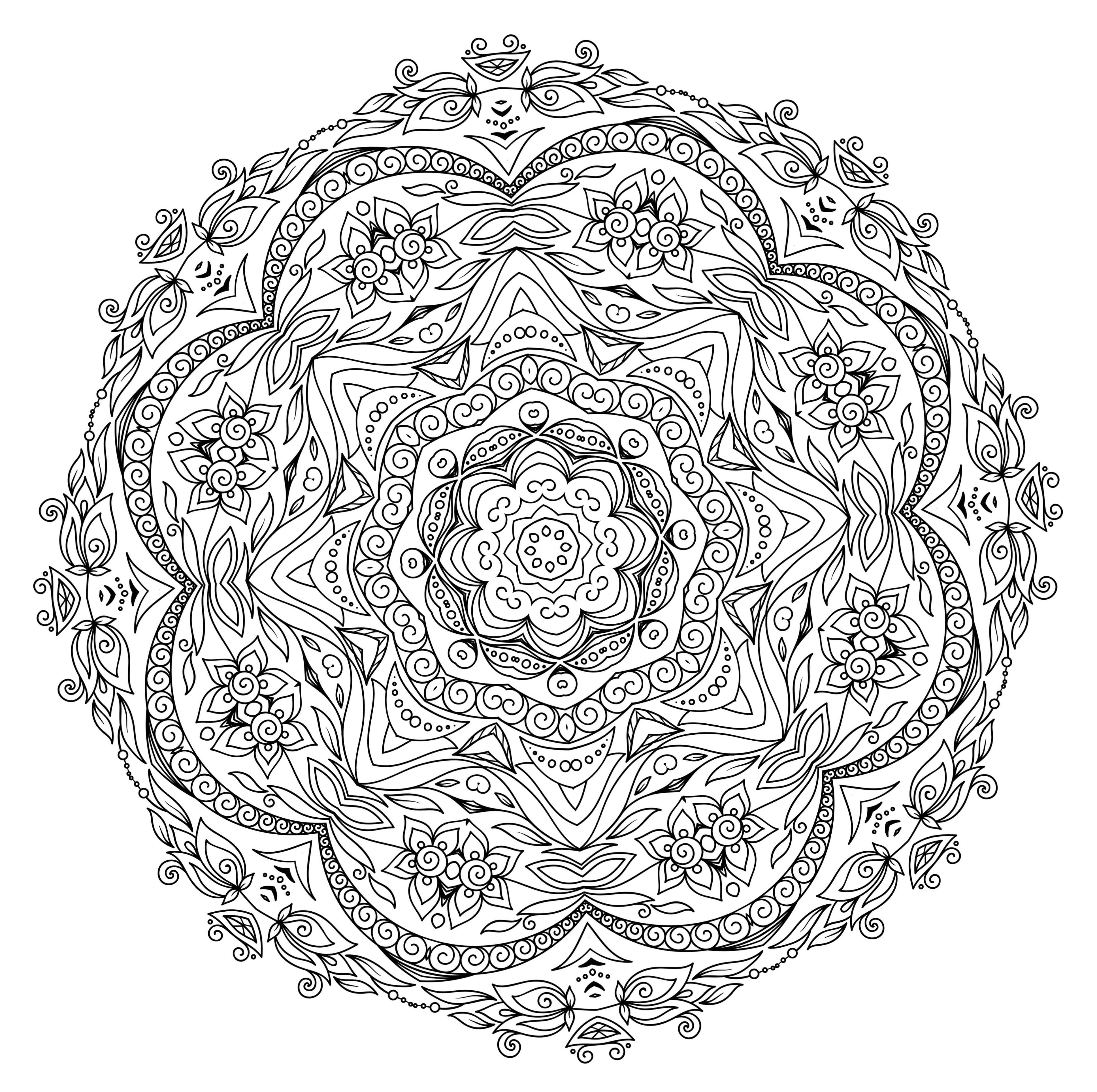 Creative mandala art Coloring Pages