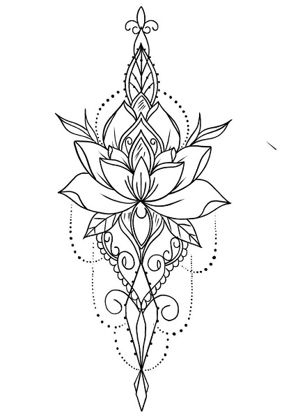 Mandala Tattoo Coloring Page