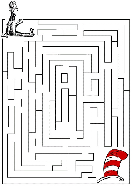 Mazes Mazes Dr Suess Coloring Page