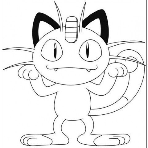 Meowth Coloring Page