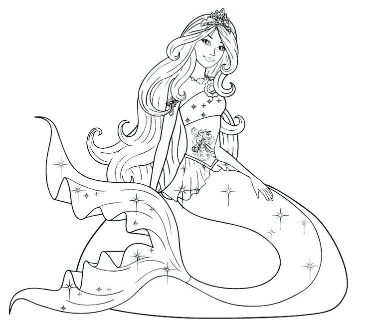 Mermaid Coloring Page