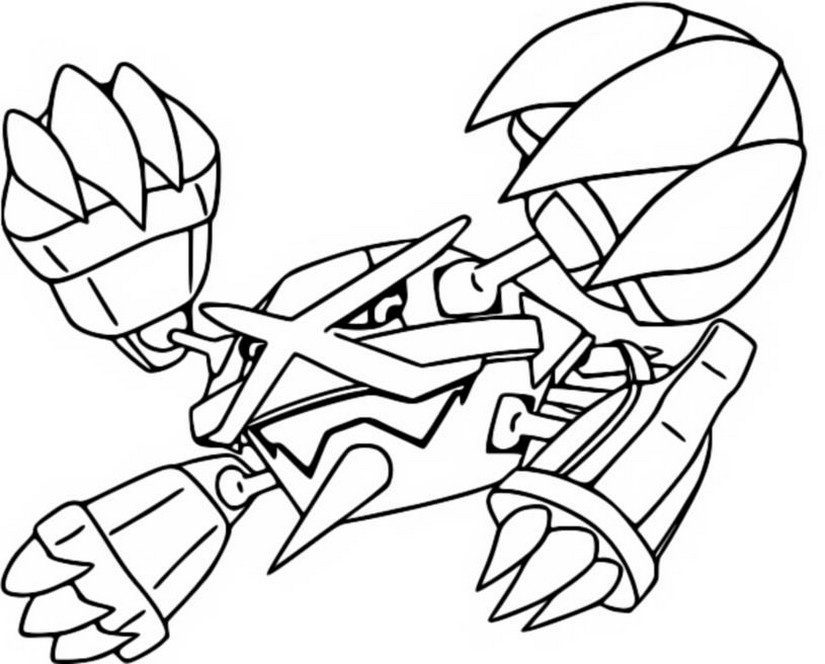 Metagross Coloring Page