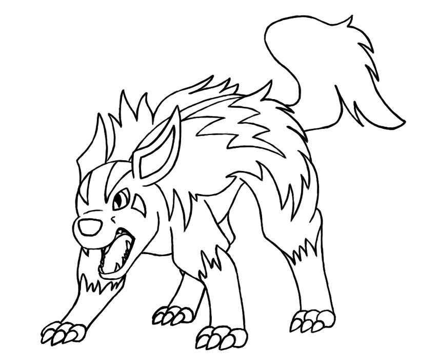 Mightyena Coloring Page