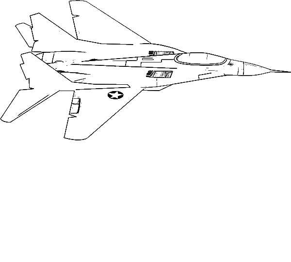 Military Jet Coloring Pages