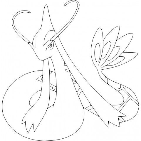 Milotic Coloring Page