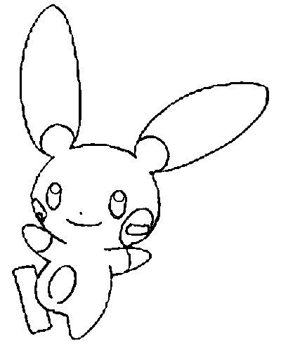 Minun Coloring Page