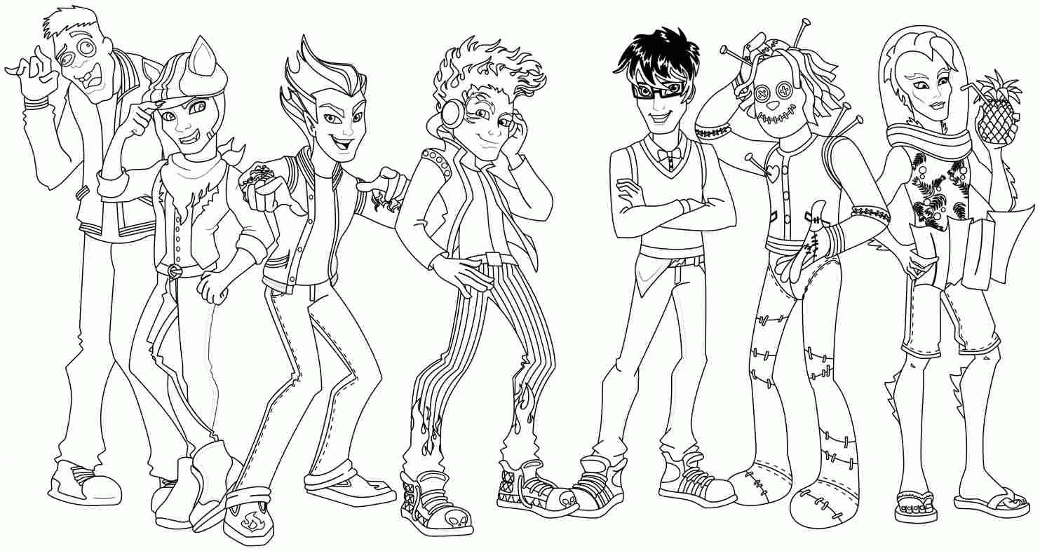 monster high characters Coloring Pages