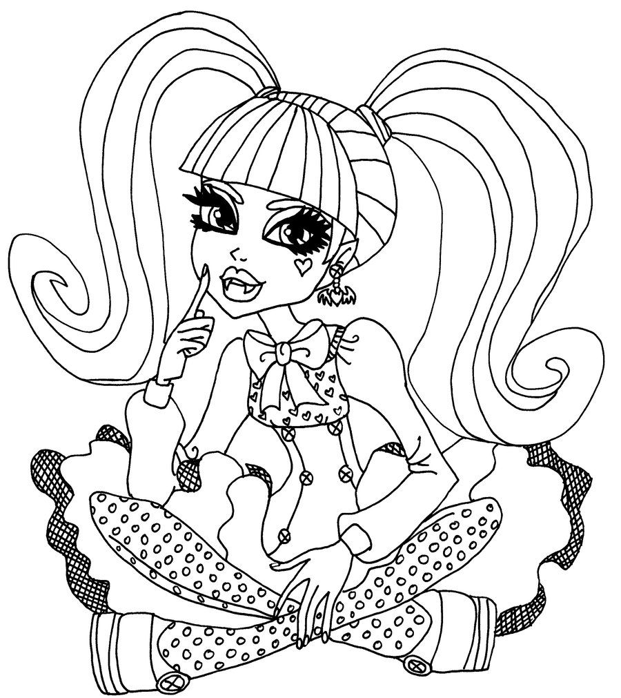 Monster High Dolls Coloring Page