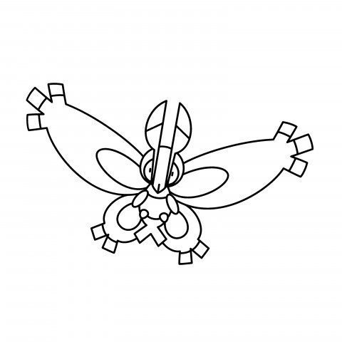 Mothim Coloring Page