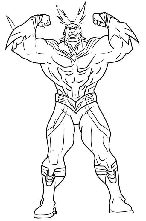 My Hero Academia All Might Coloring Pages