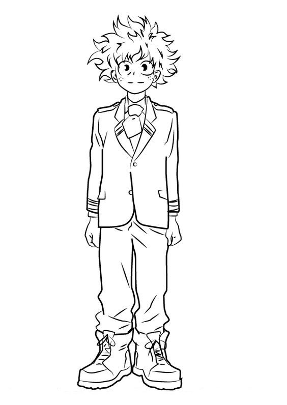 My Hero Academia Midoriya Coloring Page