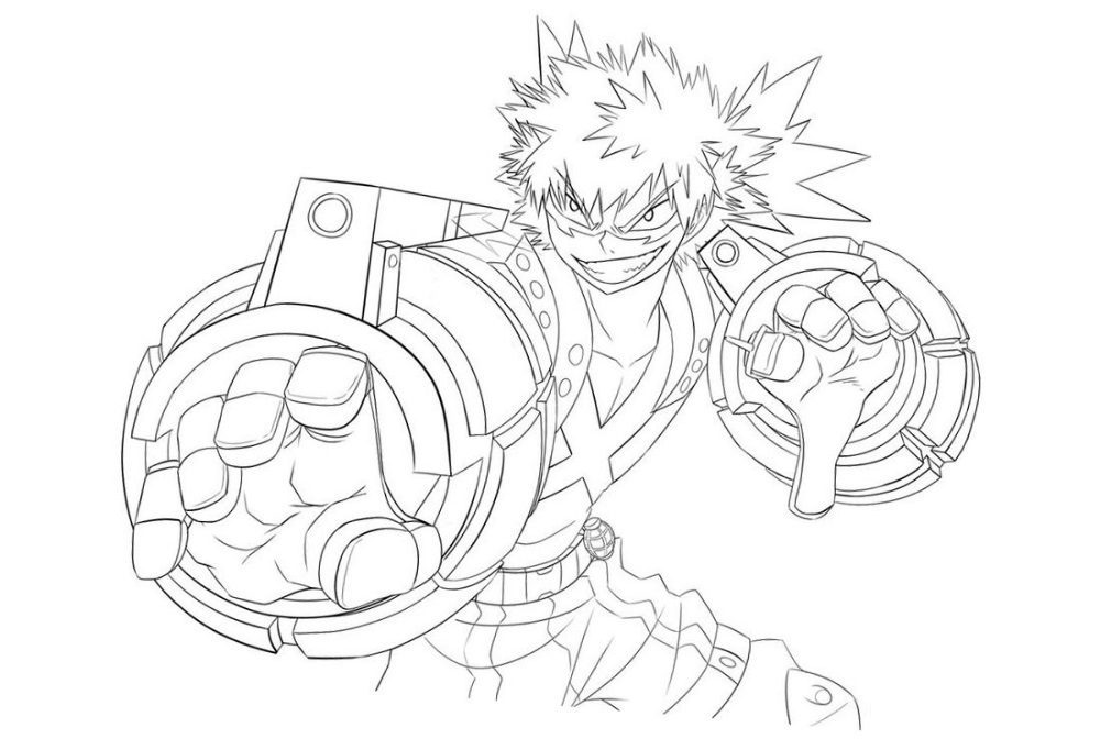 Katsuki Bakugo Coloring Pages