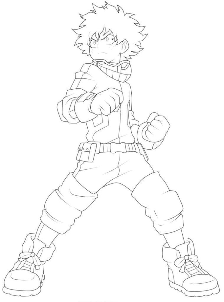 My Hero Academia Midoriya Coloring Pages