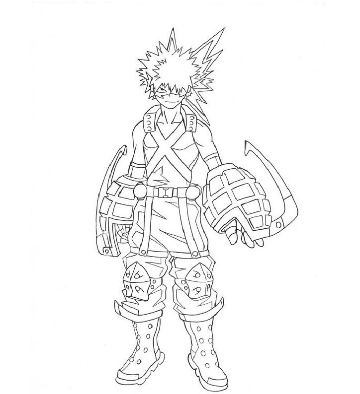 My Hero Academia Katsuki Coloring Pages