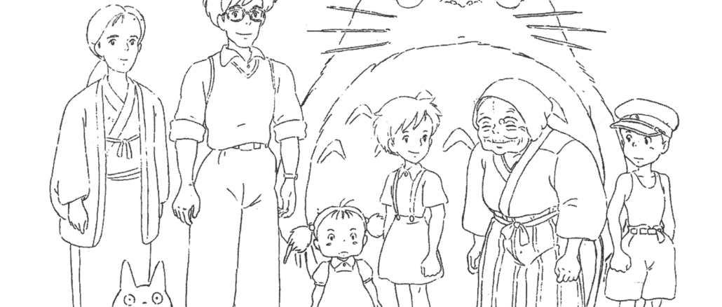 My Neighbor Totoro Characters Coloring Pages