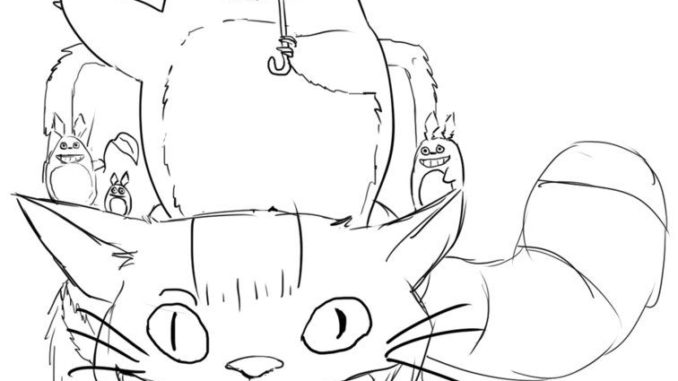 Free My Neighbor Totoro Coloring Page