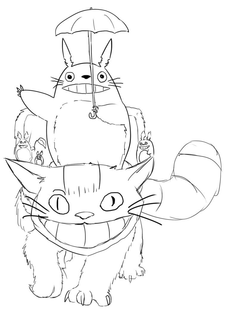 Free My Neighbor Totoro Coloring Page